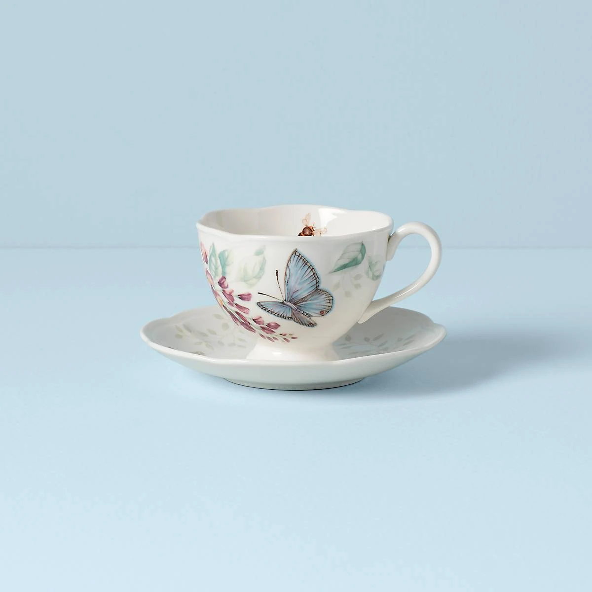 Lenox Butterfly Meadow Blue Cup And Saucer 3 Lenox Butterfly Meadow Blue Cup And Saucer