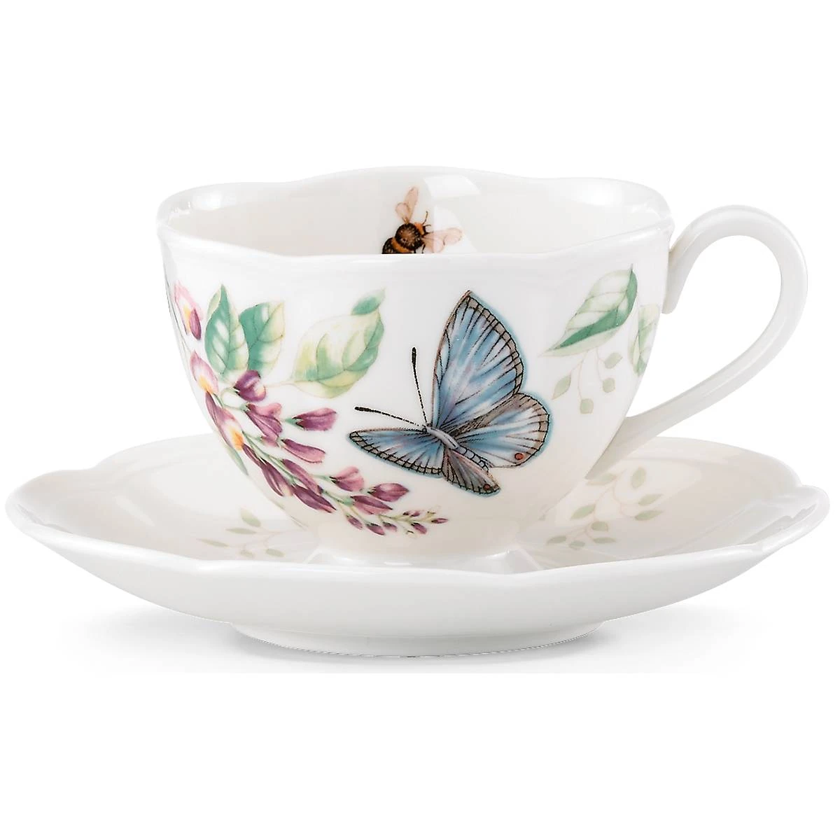Lenox Butterfly Meadow Blue Cup And Saucer 4 Lenox Butterfly Meadow Blue Cup And Saucer - Image 2