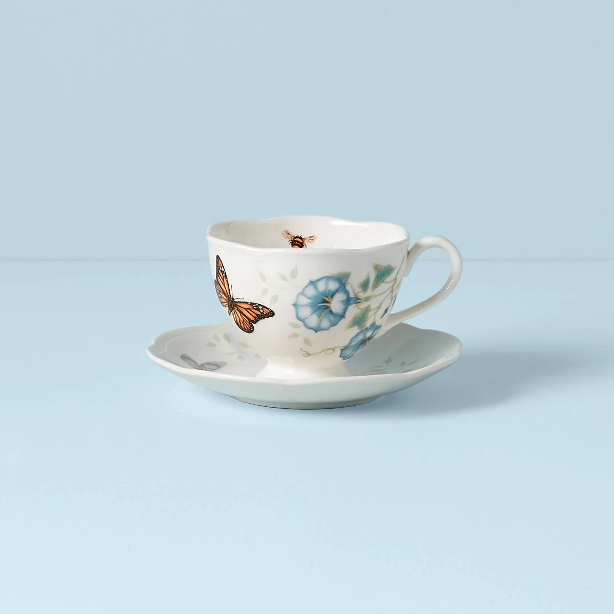 Lenox Butterfly Meadow Monarch Cup And Saucer 3 Lenox Butterfly Meadow Monarch Cup And Saucer