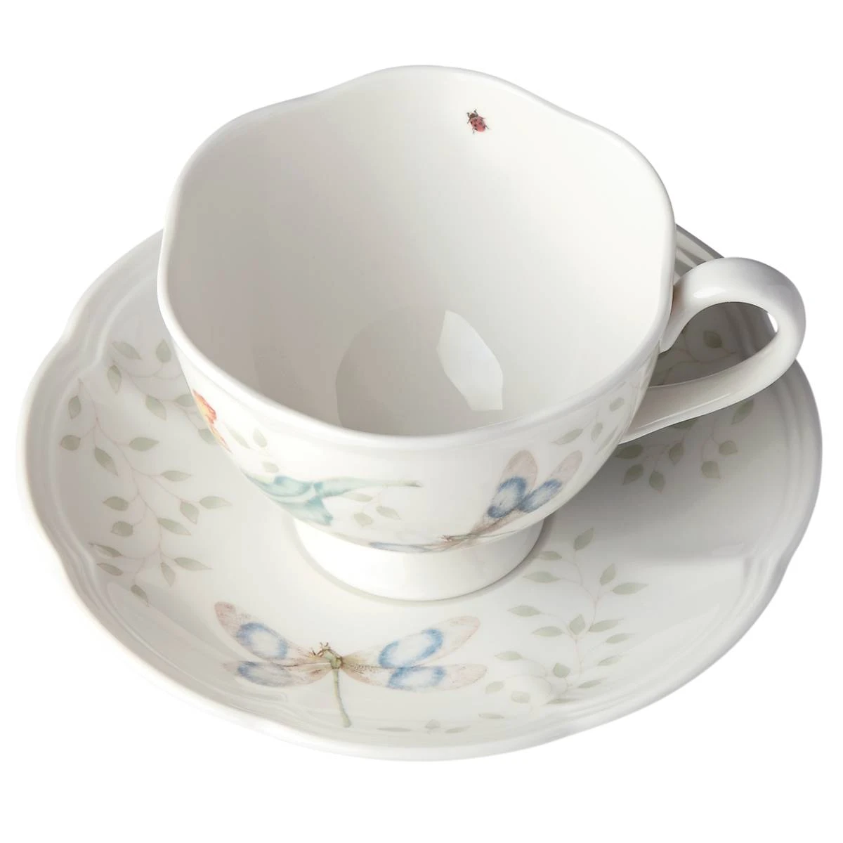 Lenox Butterfly Meadow Dragonfly Cup And Saucer 4 Lenox Butterfly Meadow Dragonfly Cup And Saucer - Image 2