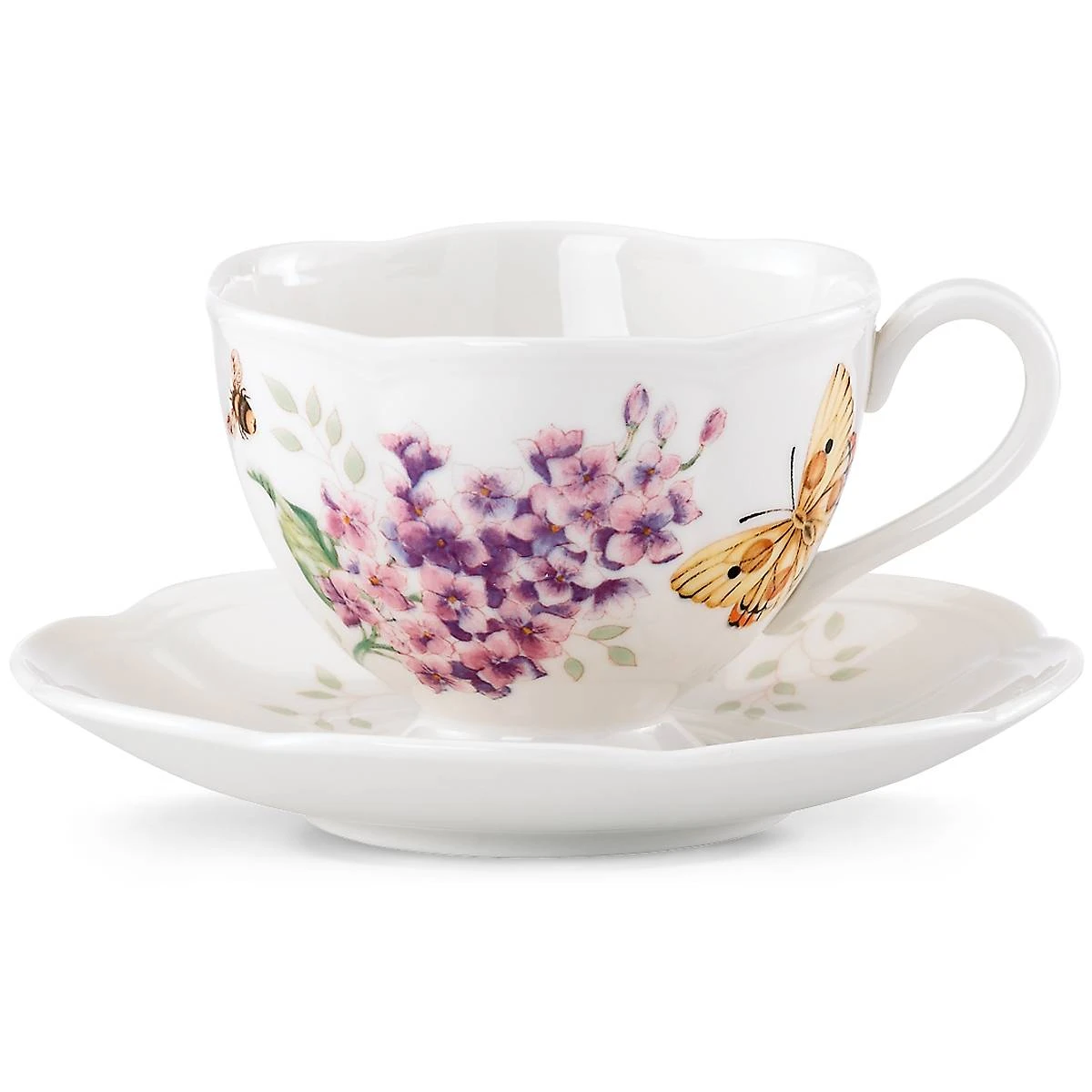 Lenox Butterfly Meadow Orange Sulphur Cup/Saucer 5 Lenox Butterfly Meadow Orange Sulphur Cup/Saucer - Image 3