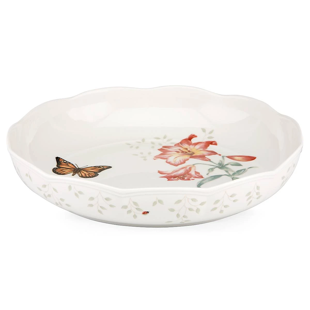 Lenox Butterfly Meadow Low Serving Bowl 4 Lenox Butterfly Meadow Low Serving Bowl - Image 2