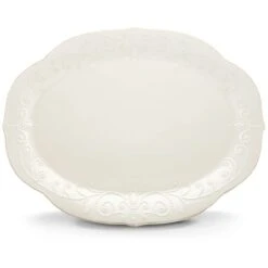 Lenox French Perle White 16" Oval Serving Platter