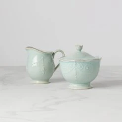 Lenox French Perle White Sugar & Creamer 8 Lenox French Perle White Sugar & Creamer -Lenox 824408 w10