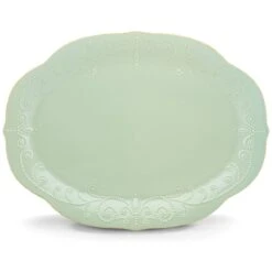 Lenox French Perle White 16" Oval Serving Platter 14 Lenox French Perle White 16" Oval Serving Platter -Lenox 824421 wHR