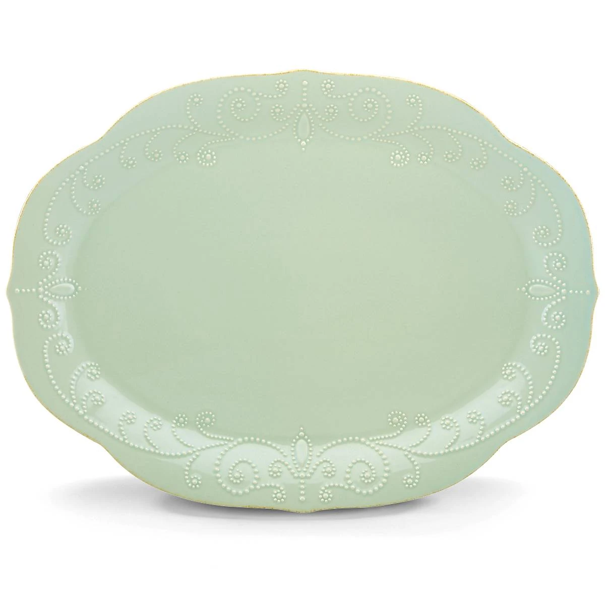 Lenox French Perle White 16" Oval Serving Platter 6 Lenox French Perle White 16" Oval Serving Platter - Image 4