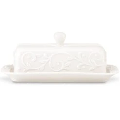 Lenox Opal Innocence Carvedâ„¢ Covered Butter Dish