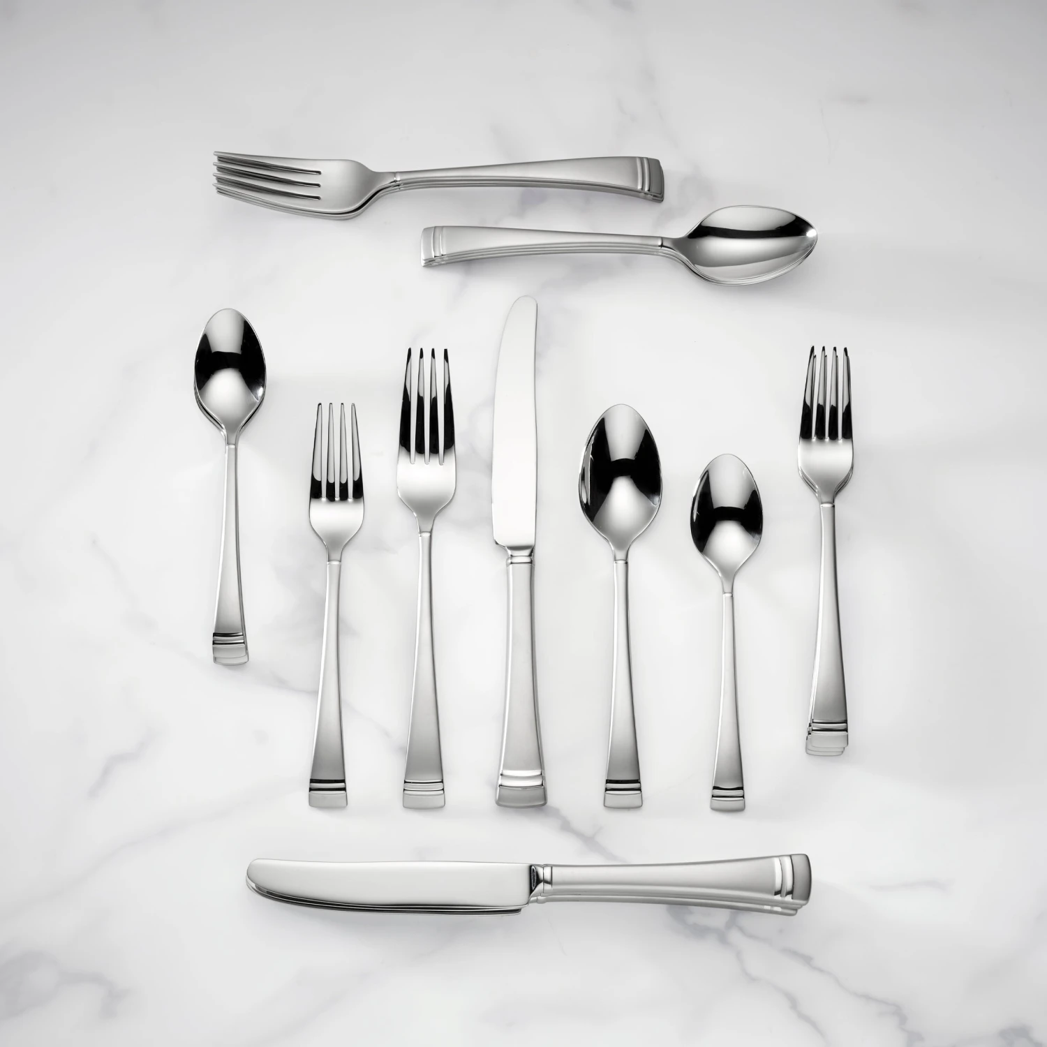 Lenox Federal Platinum Frosted 20pc Flatware Set 3 Lenox Federal Platinum Frosted 20pc Flatware Set