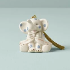 Lenox Baby's First Christmas Blue Elephant Ornament