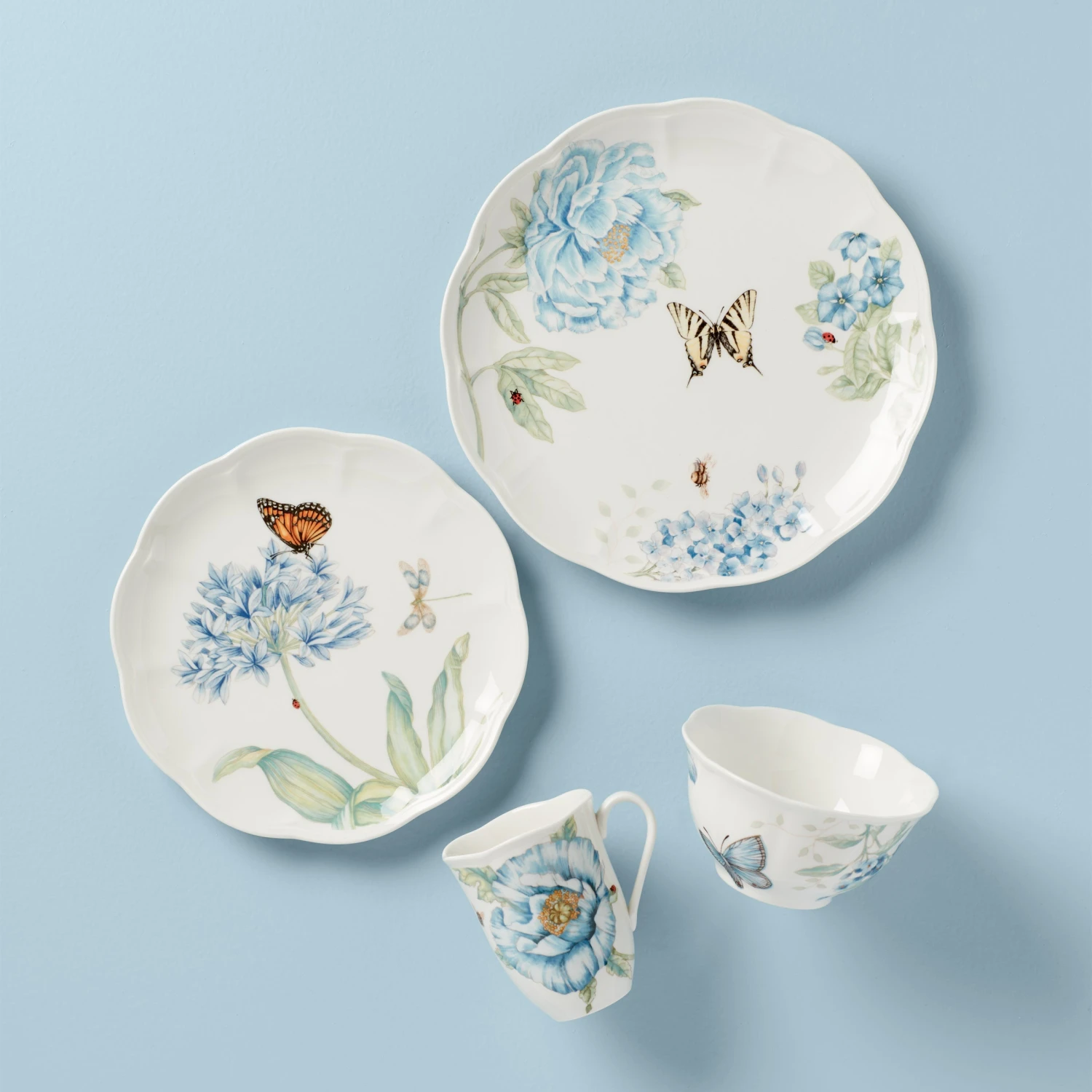 Lenox Butterfly Meadow Blue® 18pc Dinnerware Set 4 Lenox Butterfly Meadow Blue® 18pc Dinnerware Set - Image 2
