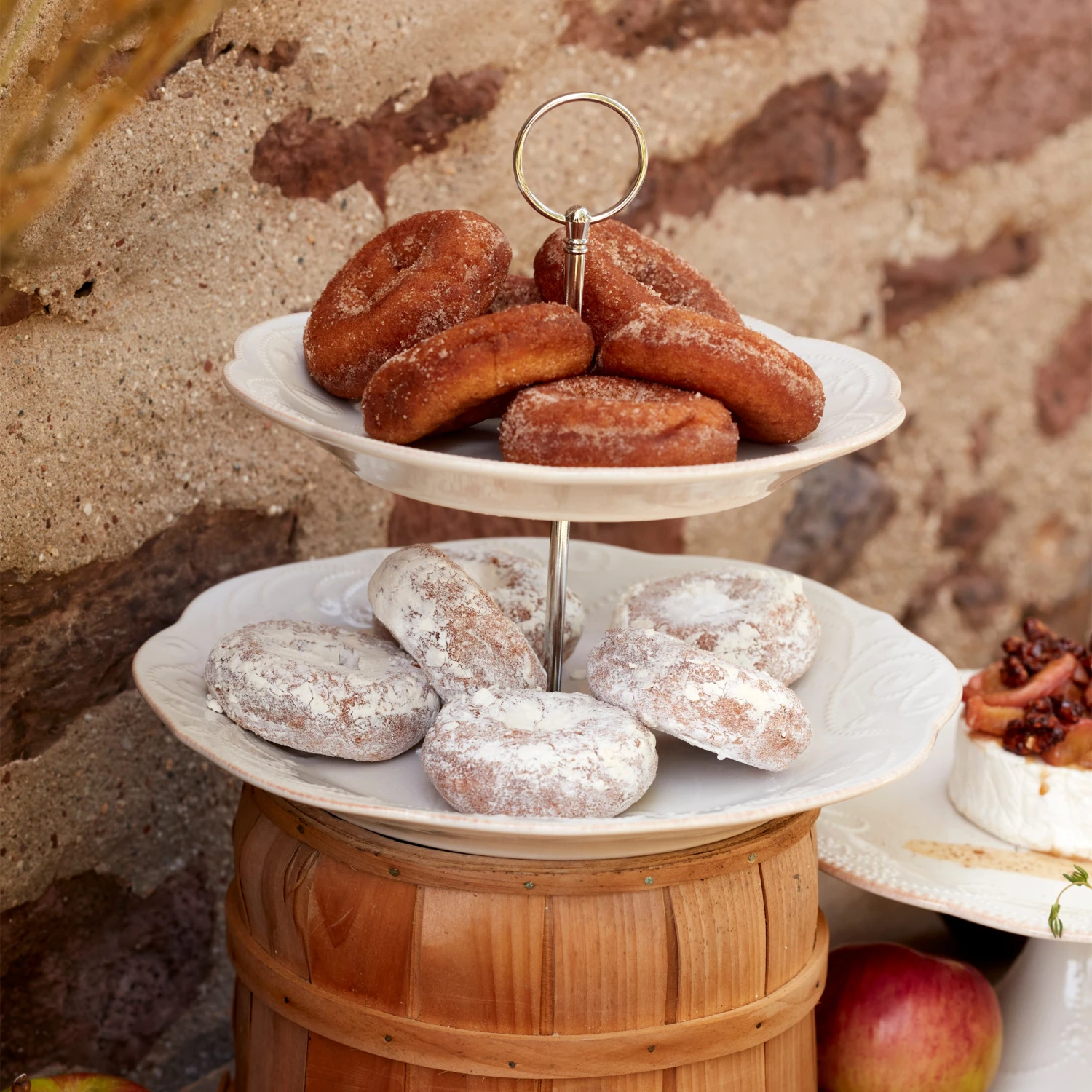 Lenox French Perle White 2-Tiered Server 4 Lenox French Perle White 2-Tiered Server - Image 2