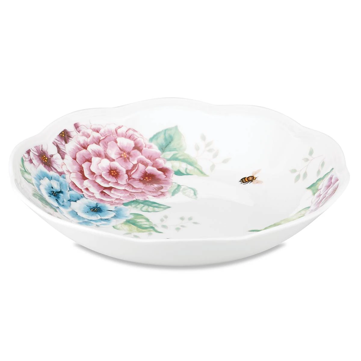 Lenox Butterfly Meadow Hydrangea Pasta Bowl 4 Lenox Butterfly Meadow Hydrangea Pasta Bowl - Image 2