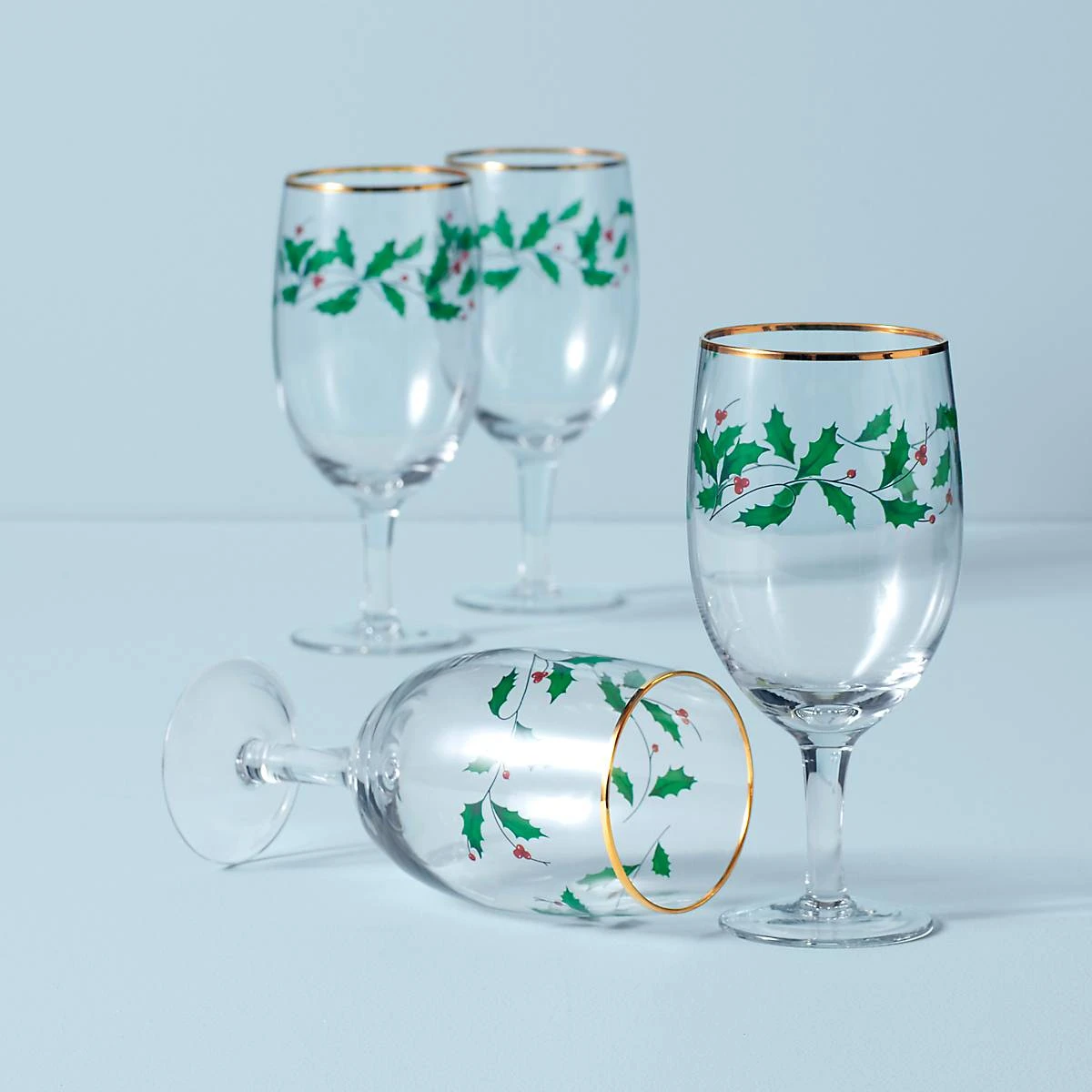 Lenox Holiday 4-Piece Iced Beverage Glass Set 3 Lenox Holiday 4-Piece Iced Beverage Glass Set
