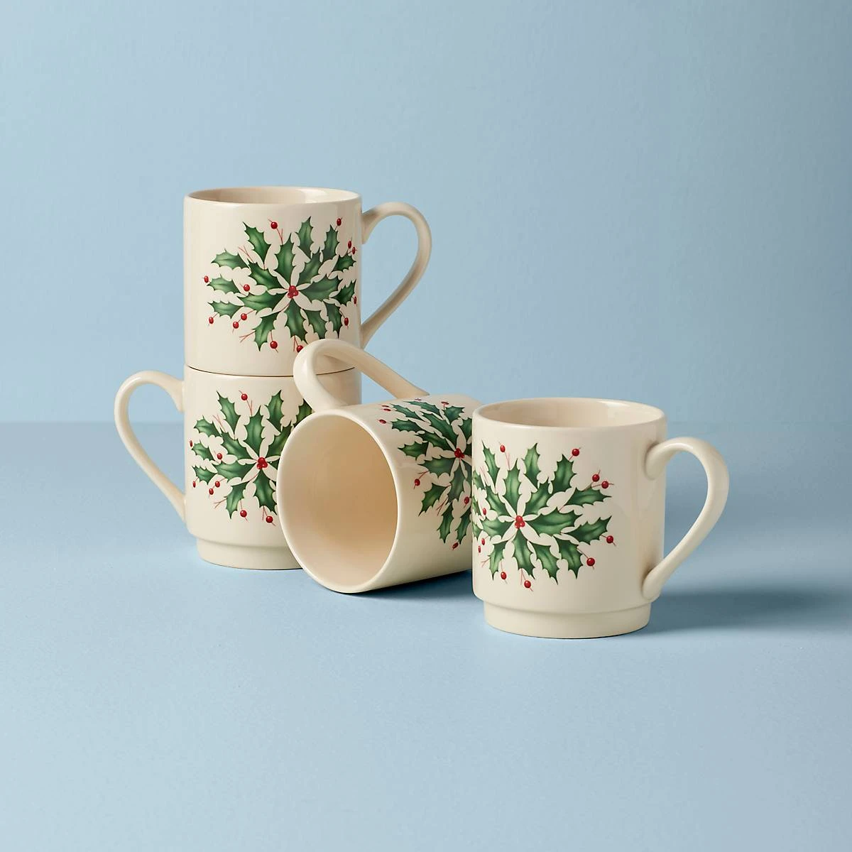 Lenox Hosting The Holidays 4-Piece Stackable Mug Set 3 Lenox Hosting The Holidays 4-Piece Stackable Mug Set