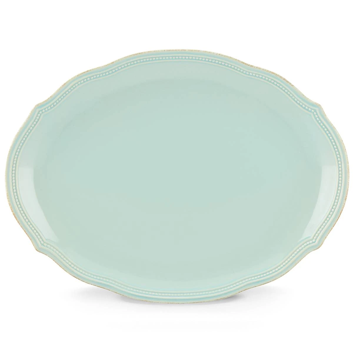 Lenox French Perle Bead 16" Oval Serving Platter 4 Lenox French Perle Bead 16" Oval Serving Platter - Image 2