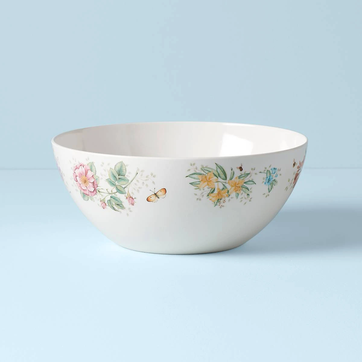 Lenox Butterfly Meadow Melamine Large Serving Bowl 4 Lenox Butterfly Meadow Melamine Large Serving Bowl - Image 2