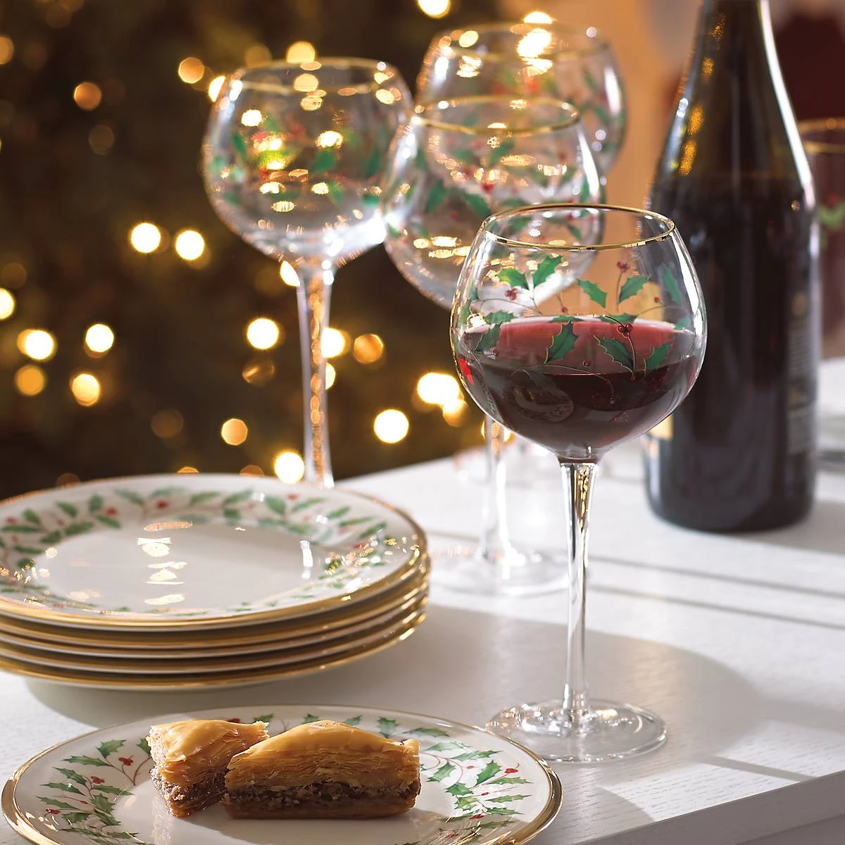 Lenox Holiday 4-Piece Wine Glass Set 6 Lenox Holiday 4-Piece Wine Glass Set - Image 4