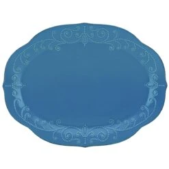 Lenox French Perle White 16" Oval Serving Platter 17 Lenox French Perle White 16" Oval Serving Platter -Lenox 856163 wHR