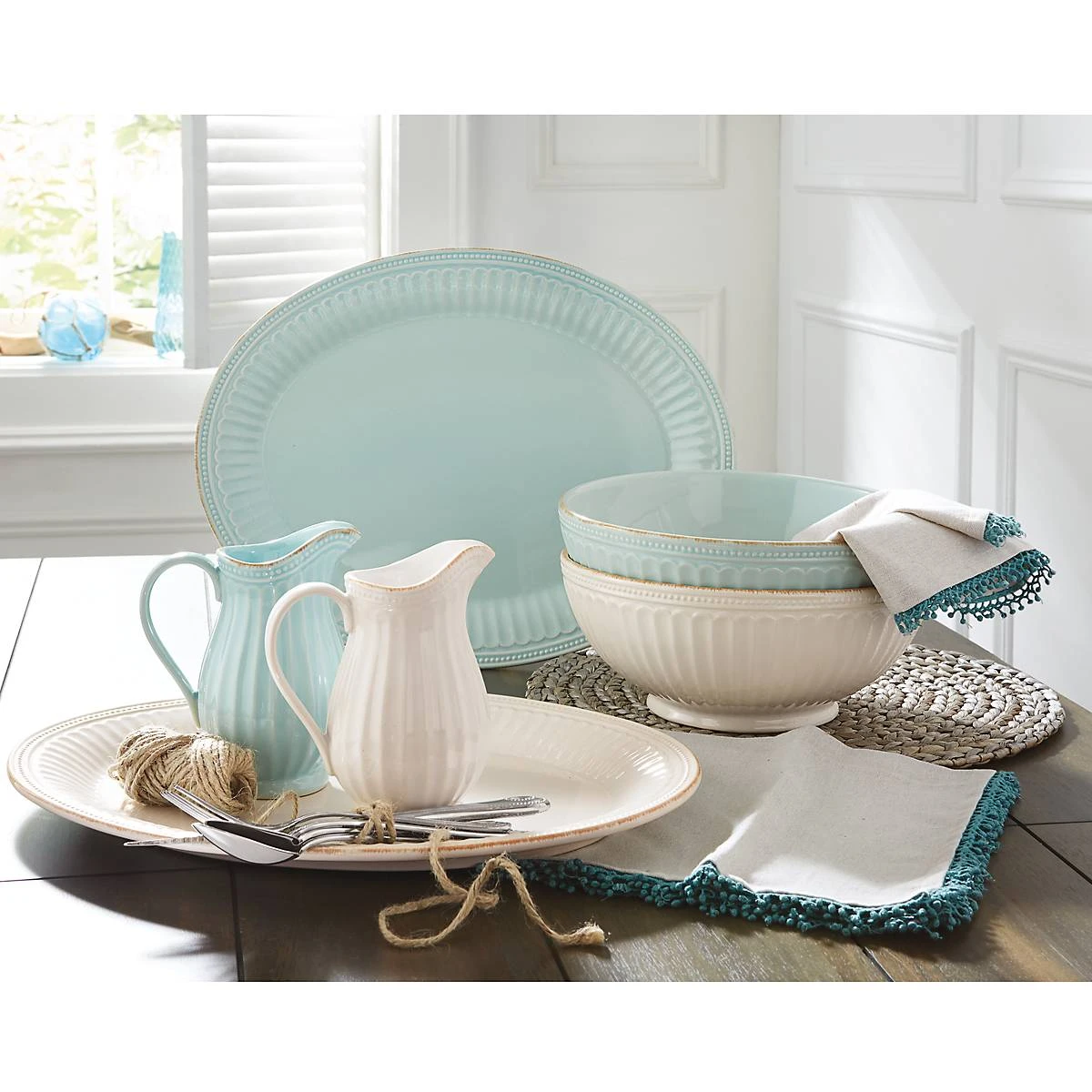 Lenox French Perle Groove 16" Oval Serving Platter 7 Lenox French Perle Groove 16" Oval Serving Platter - Image 5