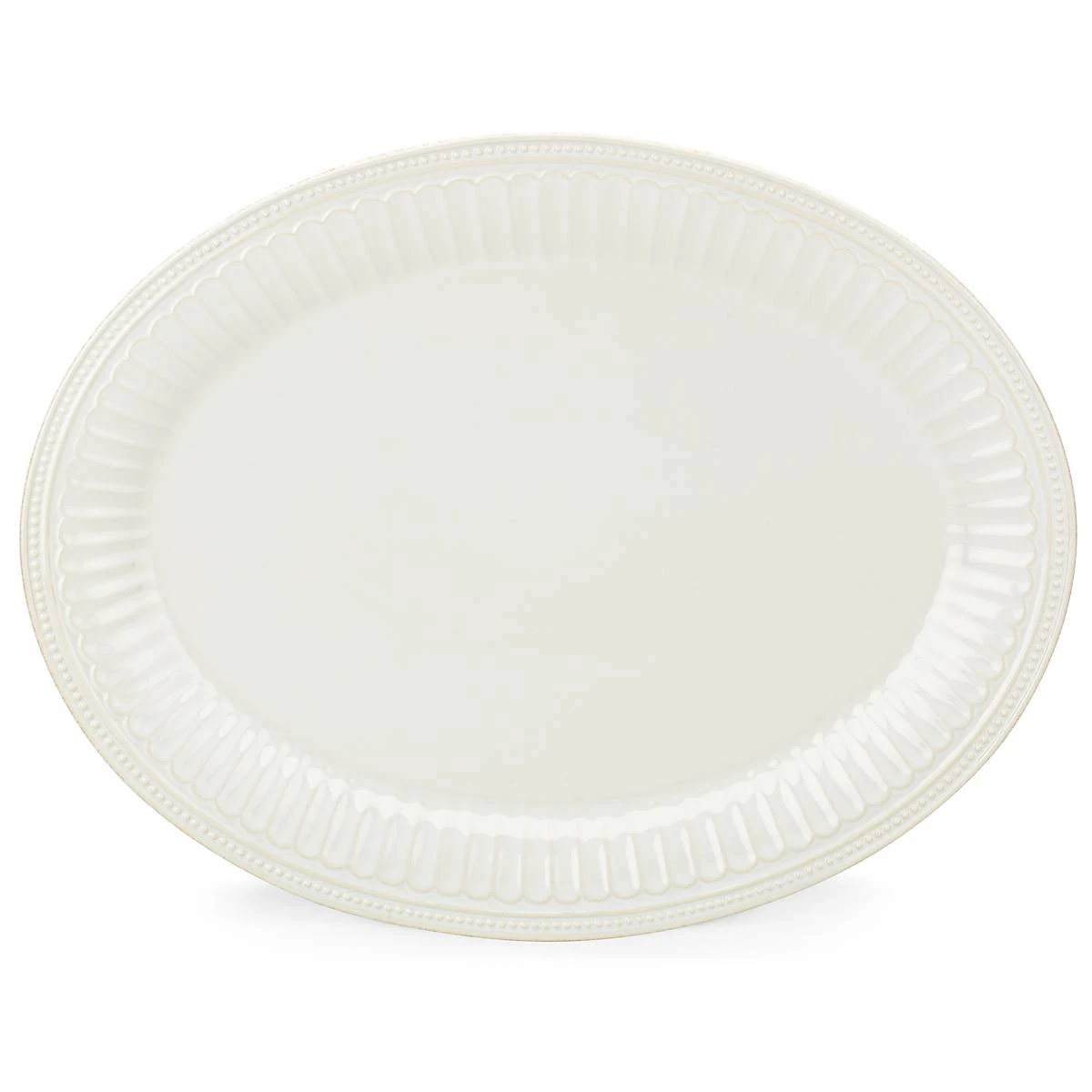 Lenox French Perle Groove 16" Oval Serving Platter 4 Lenox French Perle Groove 16" Oval Serving Platter - Image 2