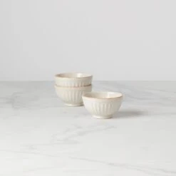 Lenox French Perle Groove 3-Piece Mini Bowl Set