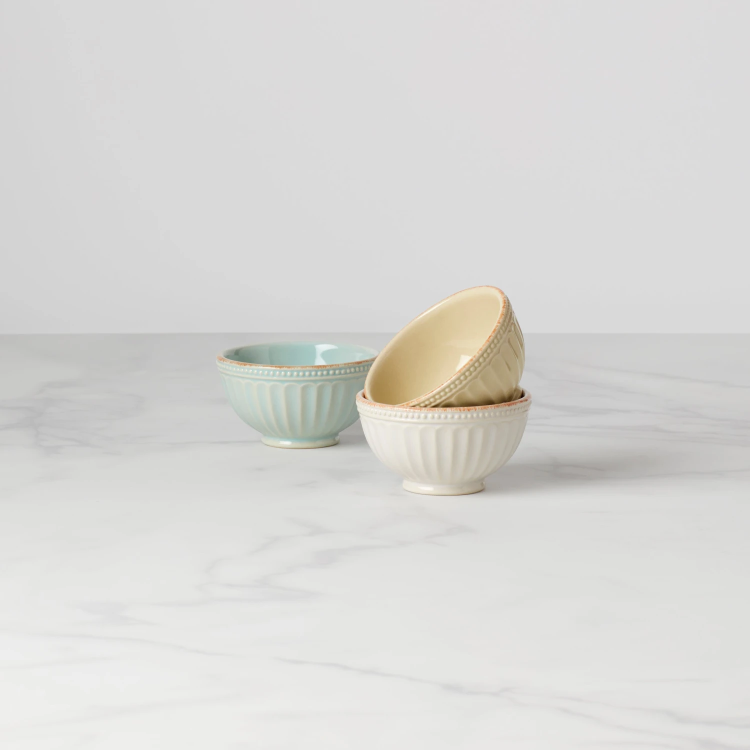 Lenox French Perle Groove 3-Piece Mini Bowl Set 4 Lenox French Perle Groove 3-Piece Mini Bowl Set - Image 2