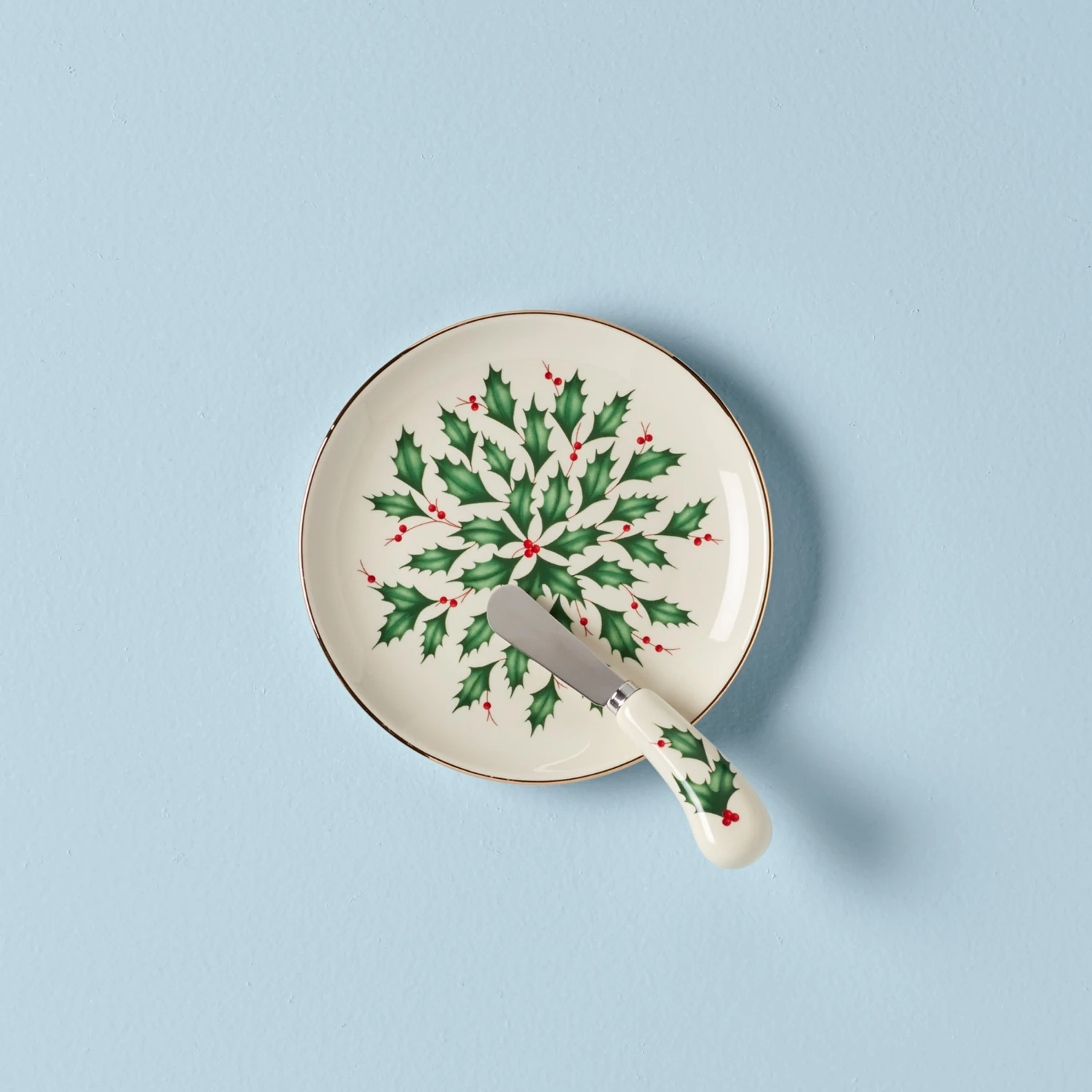 Lenox Hosting The Holidays Cheese Plate & Knife Set 3 Lenox Hosting The Holidays Cheese Plate & Knife Set