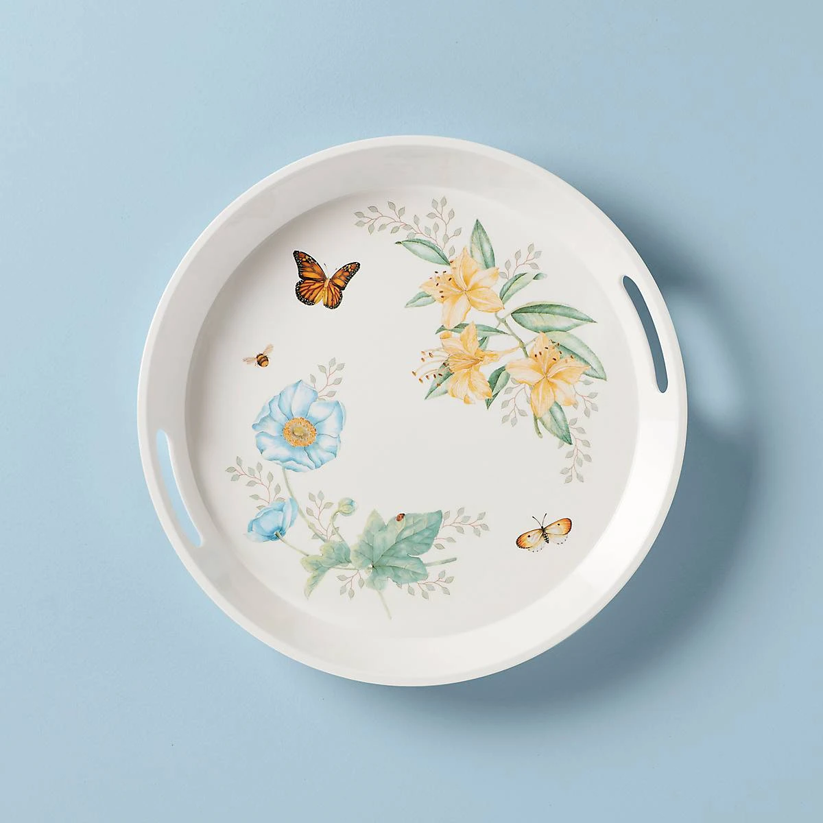 Lenox Butterfly Meadow Melamine Round Tray 3 Lenox Butterfly Meadow Melamine Round Tray