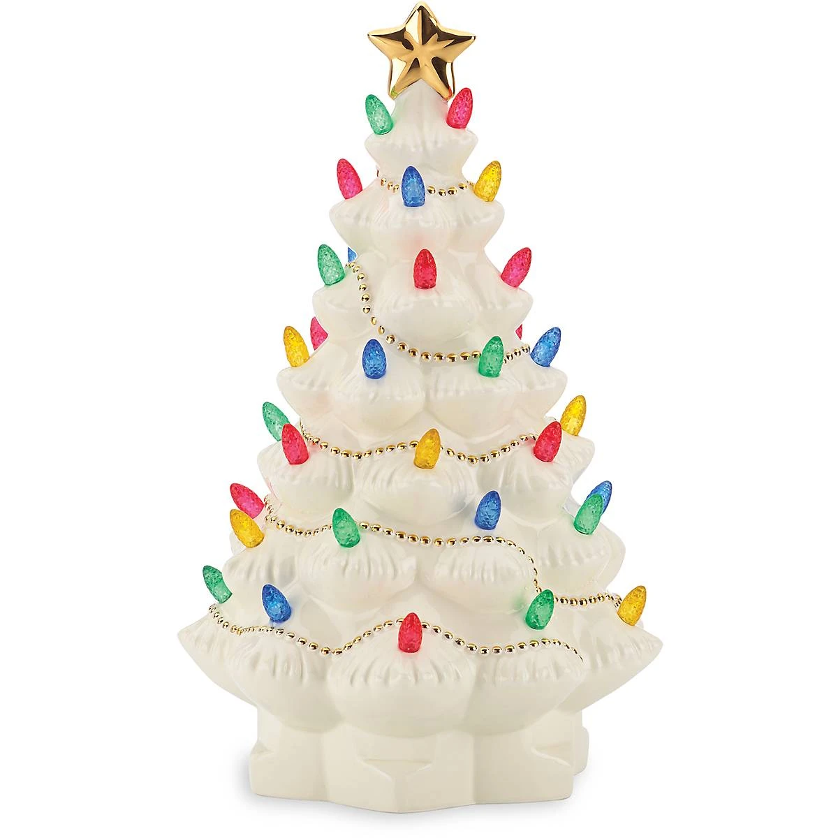 Lenox Treasured Traditions Ivory Light-Up Tree Figurine 5 Lenox Treasured Traditions Ivory Light-Up Tree Figurine - Image 3