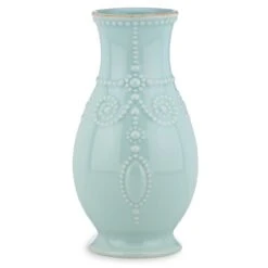 Lenox French Perle 8" Fluted Vase 8 Lenox French Perle 8" Fluted Vase -Lenox 869509 wHR