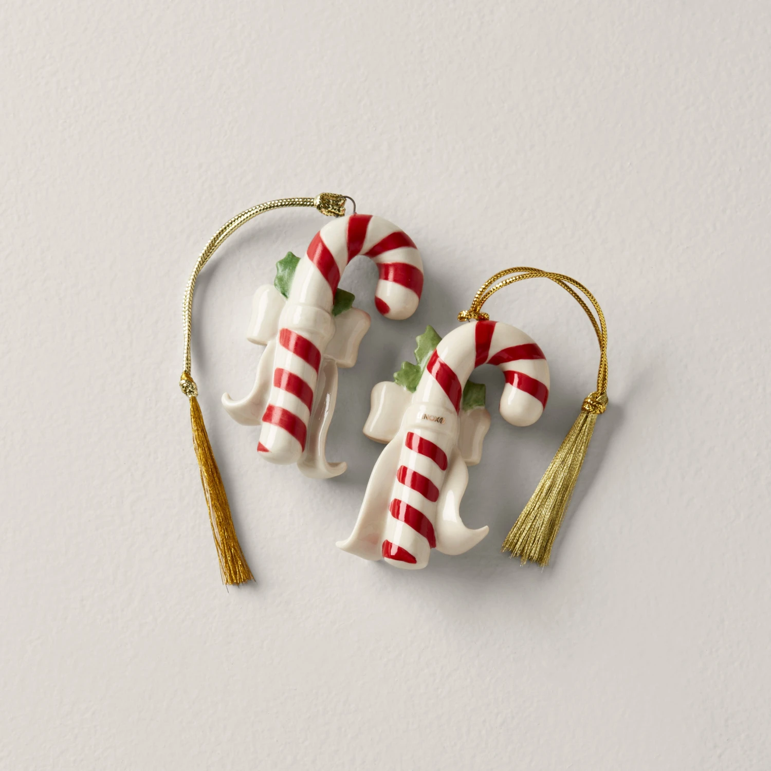 Lenox Forever Friends Candy Cane 2-Piece Ornament Set 4 Lenox Forever Friends Candy Cane 2-Piece Ornament Set - Image 2