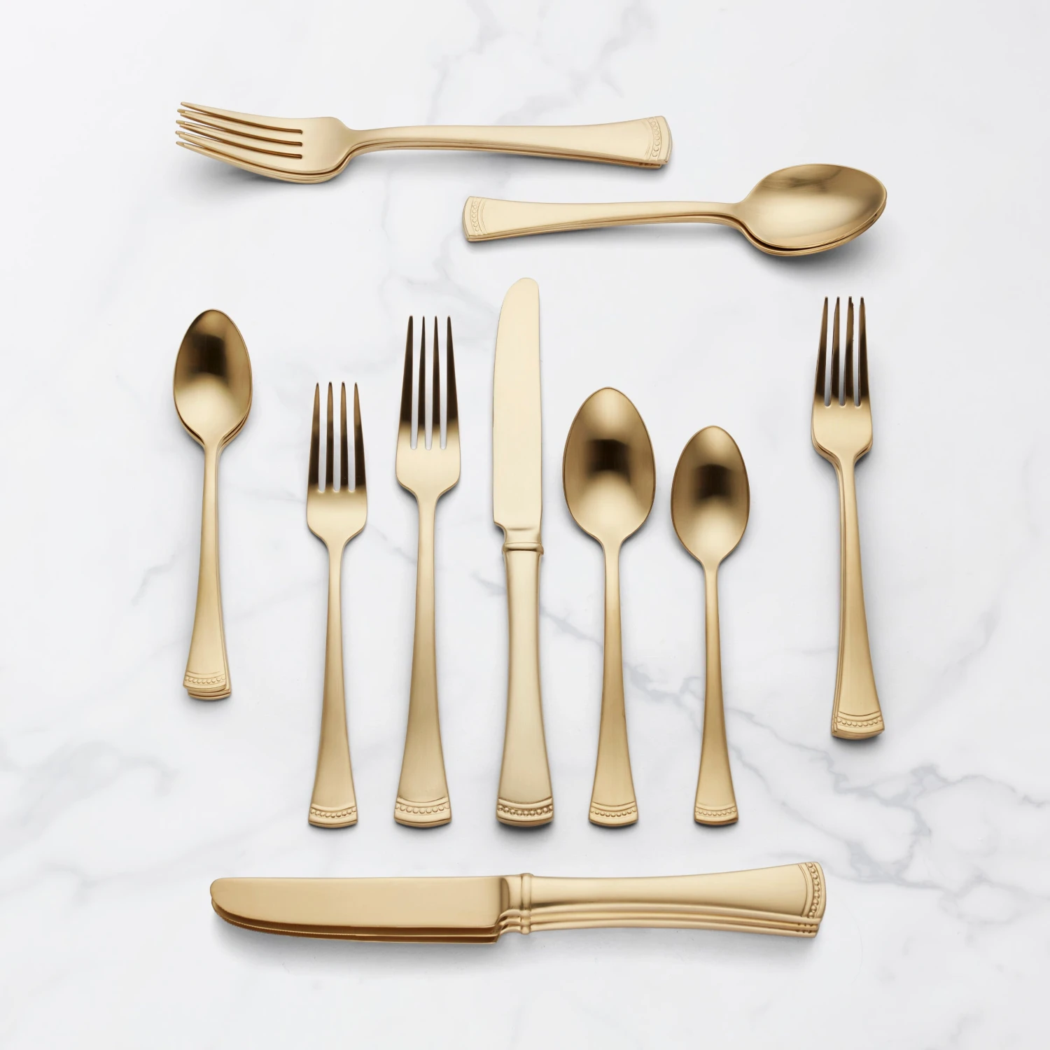Lenox Portola Gold 60-Piece Flatware Set 4 Lenox Portola Gold 60-Piece Flatware Set - Image 2