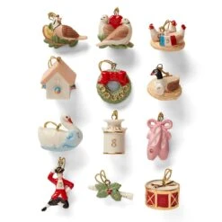 Lenox Twelve Days Of Christmas 12-Piece Ornament Set 7 Lenox Twelve Days Of Christmas 12-Piece Ornament Set -Lenox 878893 wHR