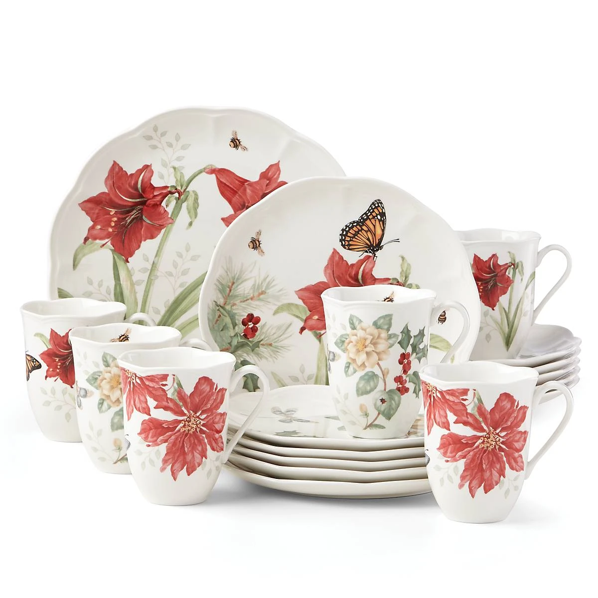 Lenox Butterfly Meadow 18-Piece Holiday Dinnerware Set 4 Lenox Butterfly Meadow 18-Piece Holiday Dinnerware Set - Image 2