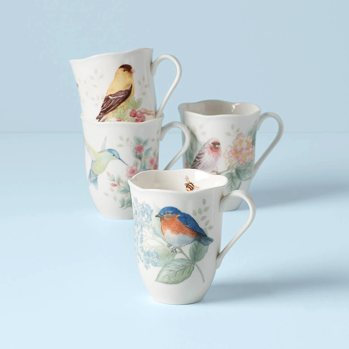 Lenox Butterfly Meadow Flutter 4-Piece Mug Set 3 Lenox Butterfly Meadow Flutter 4-Piece Mug Set