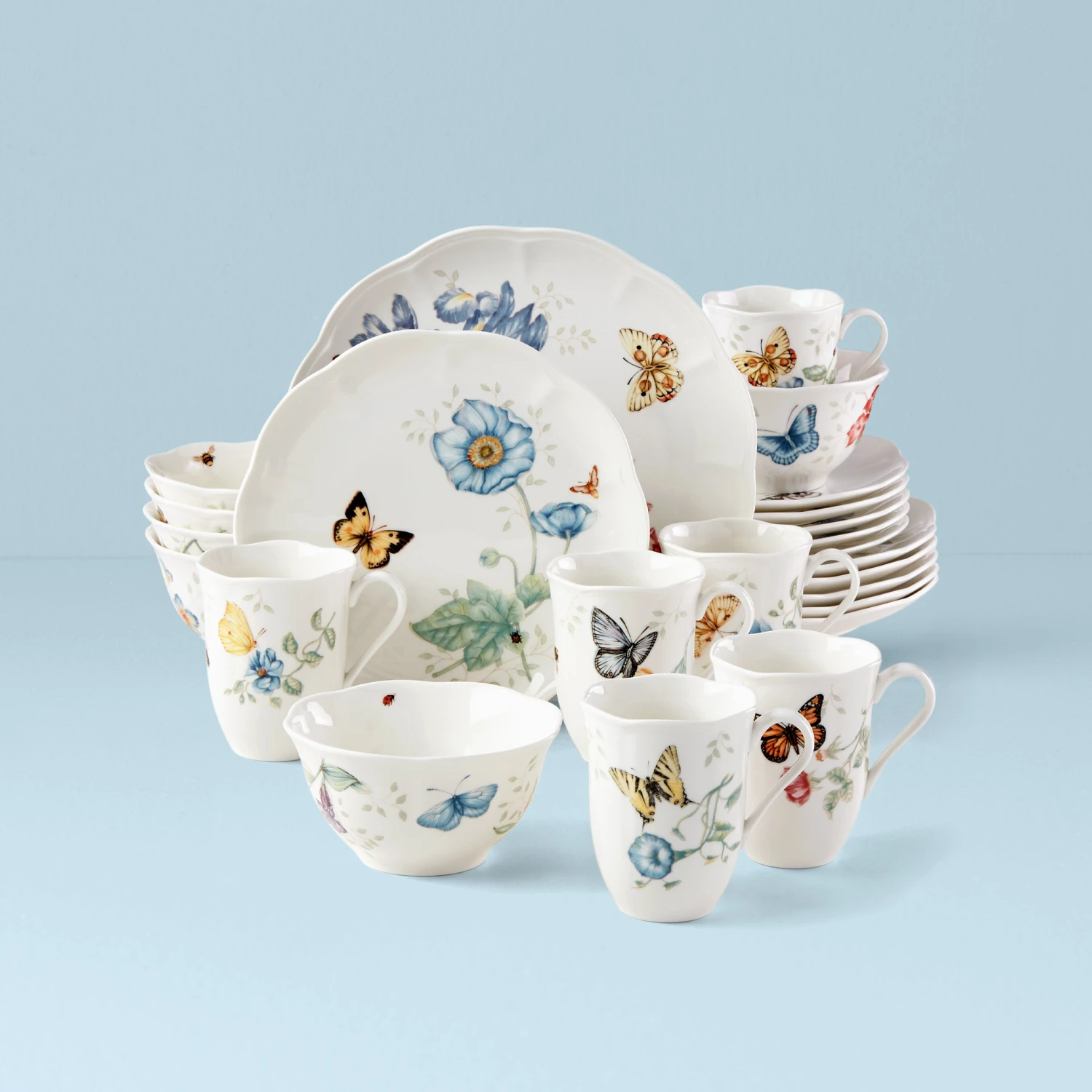 Lenox Butterfly Meadow Monarch 24-Piece Dinnerware Set 3 Lenox Butterfly Meadow Monarch 24-Piece Dinnerware Set