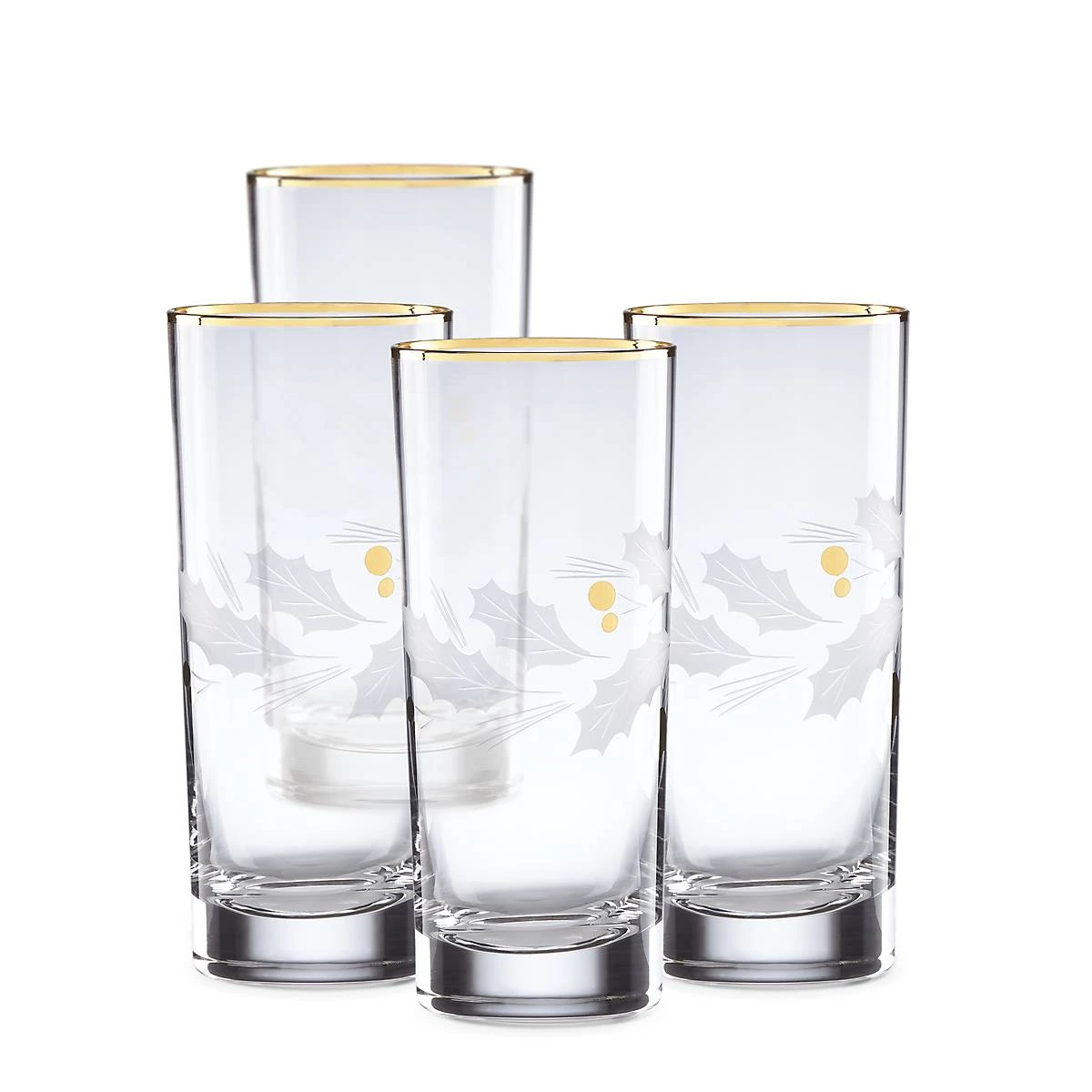 Lenox Holiday Gold 4-Piece Highball Glass Set 4 Lenox Holiday Gold 4-Piece Highball Glass Set - Image 2