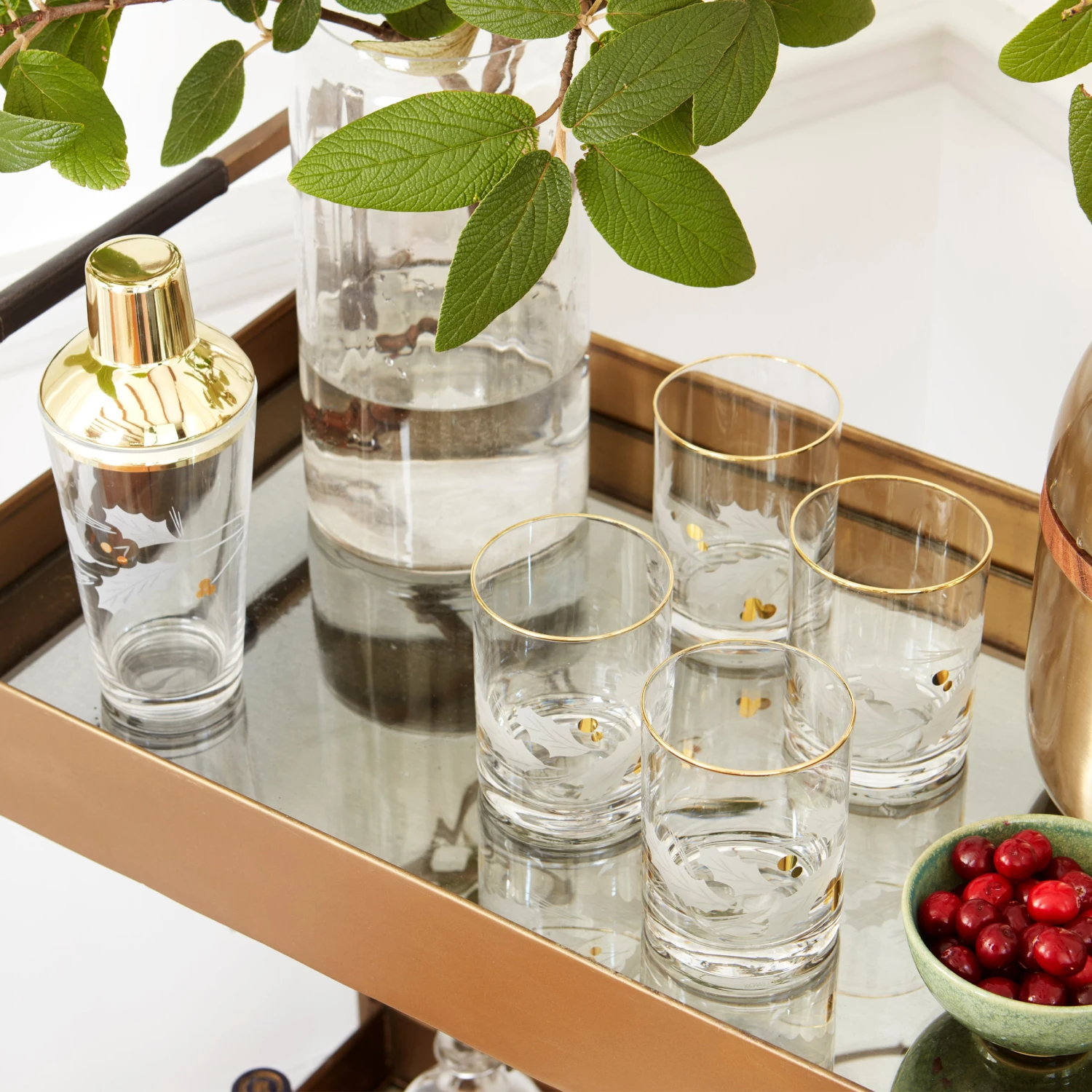 Lenox Holiday Gold 4-Piece Double Old Fashioned Set 4 Lenox Holiday Gold 4-Piece Double Old Fashioned Set - Image 2