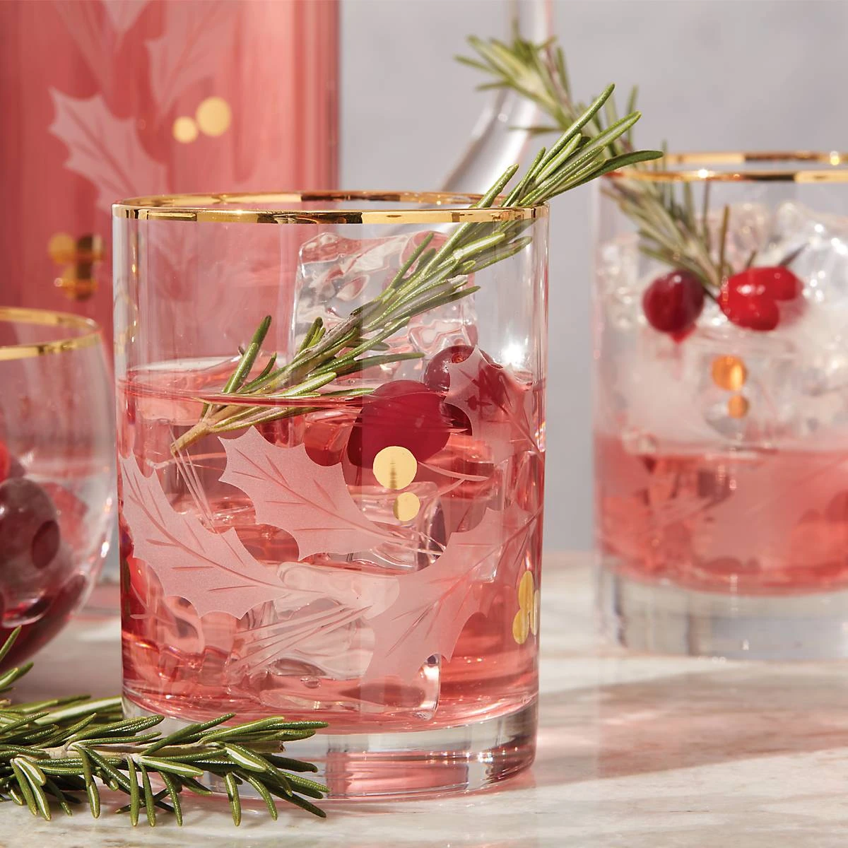 Lenox Holiday Gold 4-Piece Double Old Fashioned Set 6 Lenox Holiday Gold 4-Piece Double Old Fashioned Set - Image 4