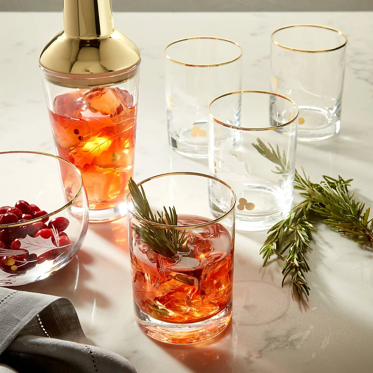 Lenox Holiday Gold 4-Piece Double Old Fashioned Set 7 Lenox Holiday Gold 4-Piece Double Old Fashioned Set - Image 5