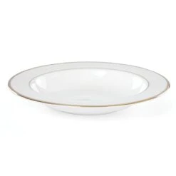 Lenox Opal Innocence Stripe Rimmed Bowl 11 Lenox Opal Innocence Stripe Rimmed Bowl -Lenox 887819 wHR