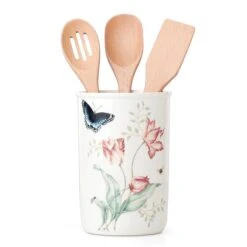 Lenox Butterfly Meadow 4-Piece Utensil Holder Set 8 Lenox Butterfly Meadow 4-Piece Utensil Holder Set -Lenox 888087 wHR
