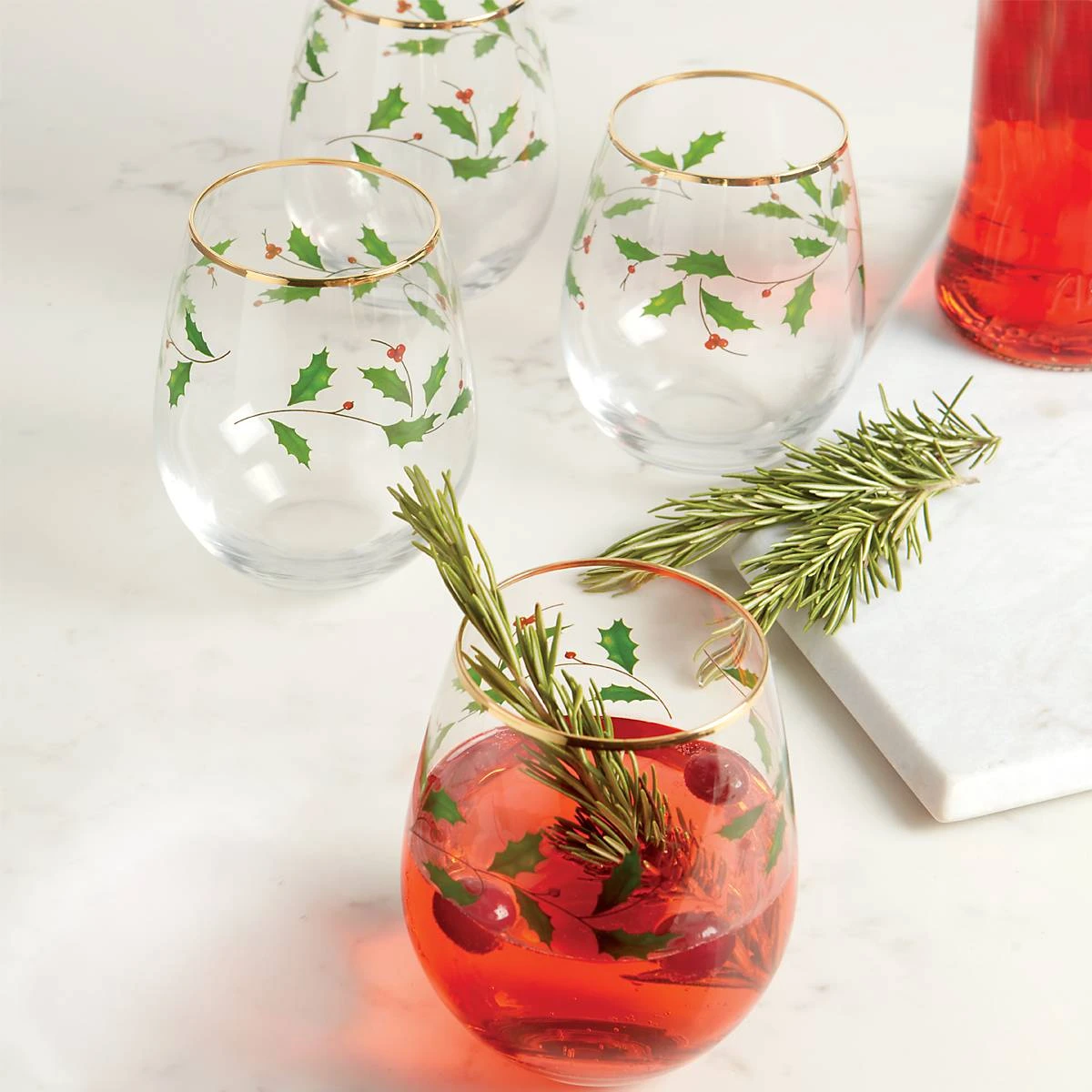 Lenox Holiday 4-Piece Stemless Wine Glasses 8 Lenox Holiday 4-Piece Stemless Wine Glasses - Image 6