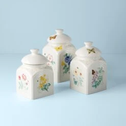 Lenox Butterfly Meadow Kitchen 3-Piece Canister Set