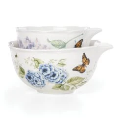 Lenox Butterfly Meadow 2-Piece Nesting Bowl Set 18 Lenox Butterfly Meadow 2-Piece Nesting Bowl Set -Lenox 888261 w2