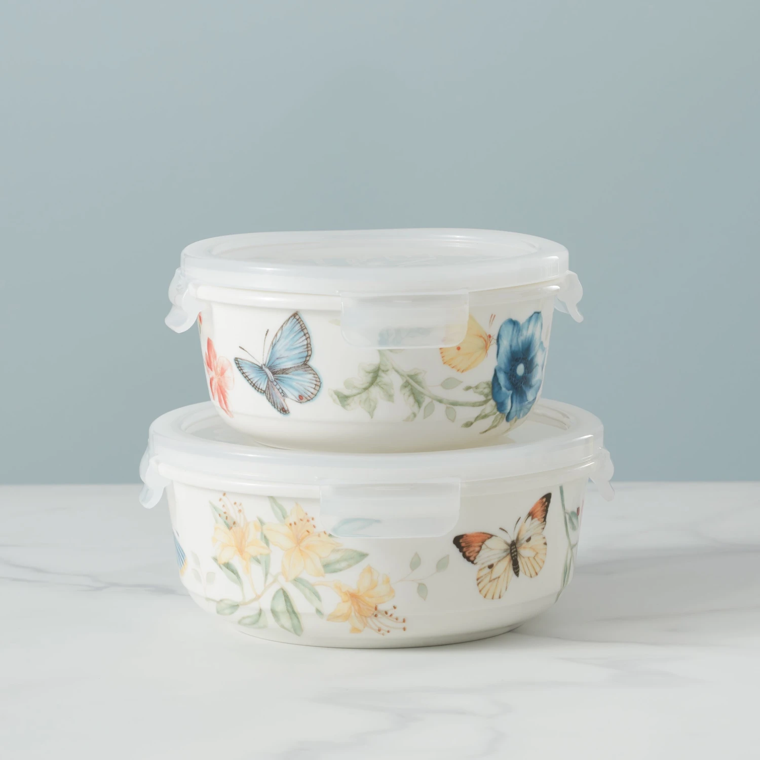 Lenox Butterfly Meadow Small Round Food Container 4 Lenox Butterfly Meadow Small Round Food Container - Image 2