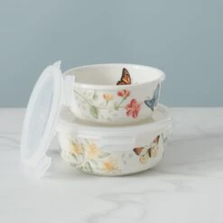 Lenox Butterfly Meadow Large Round Food Container 9 Lenox Butterfly Meadow Large Round Food Container -Lenox 888264 w12