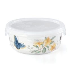 Lenox Butterfly Meadow Large Round Food Container 11 Lenox Butterfly Meadow Large Round Food Container -Lenox 888264 wHR