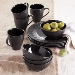 Lenox Chelse Muse Fleur Matte Black 4-Piece Bowl Set 13 Lenox Chelse Muse Fleur Matte Black 4-Piece Bowl Set -Lenox 888917 w14