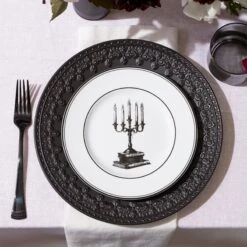 Lenox Vintage Halloween 4-Piece Dessert Plate Set 17 Lenox Vintage Halloween 4-Piece Dessert Plate Set -Lenox 888918 891431 LNP S22 FEA 3A